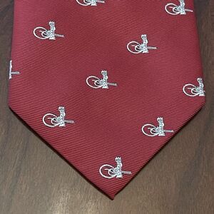 Istanbull Turkey Red Repp Men’s Neck Tie Logo Print